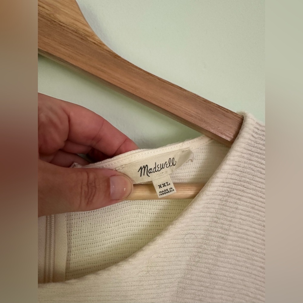 Madewell texture and thread cream side tie jumpsuit - Picture 4 of 5